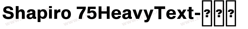 Shapiro 75HeavyText字体转换 Shapiro 75HeavyText字体转换